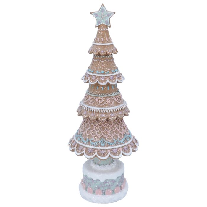 Gisela Graham Pastel Iced Gingerbread Tree